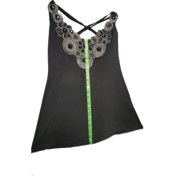 Black Sequined Glitter Applique Blouse Top  Size S   Size M -  NWT - Picture 11 of 11